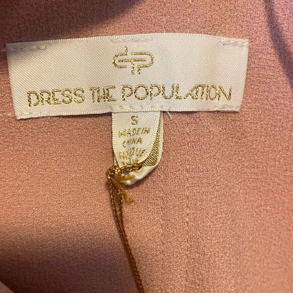 Dress The Population Pink Nude Midi Dress, Small, New with Tags - Picture 2 of 3